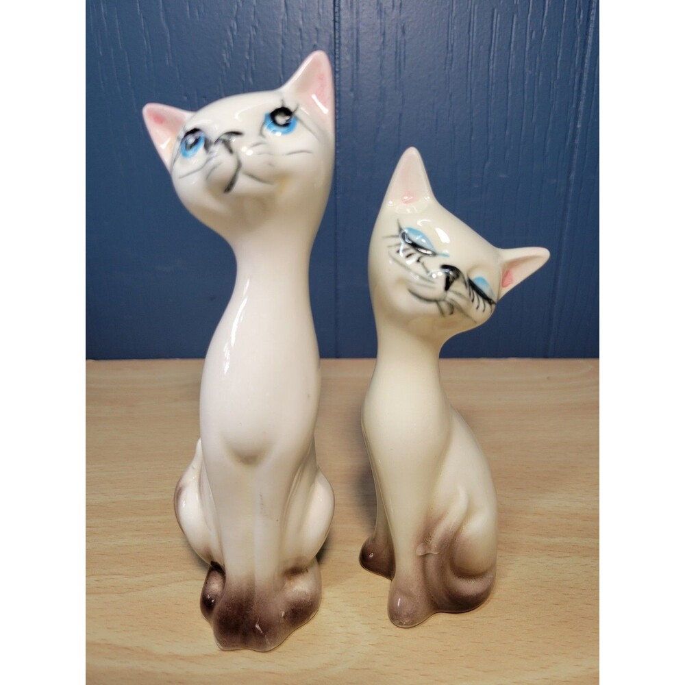 Vintage Mcm Siamese Cat Salt And Pepper Shakers